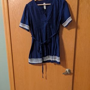 Anthropologie Blue Tunic Size 10